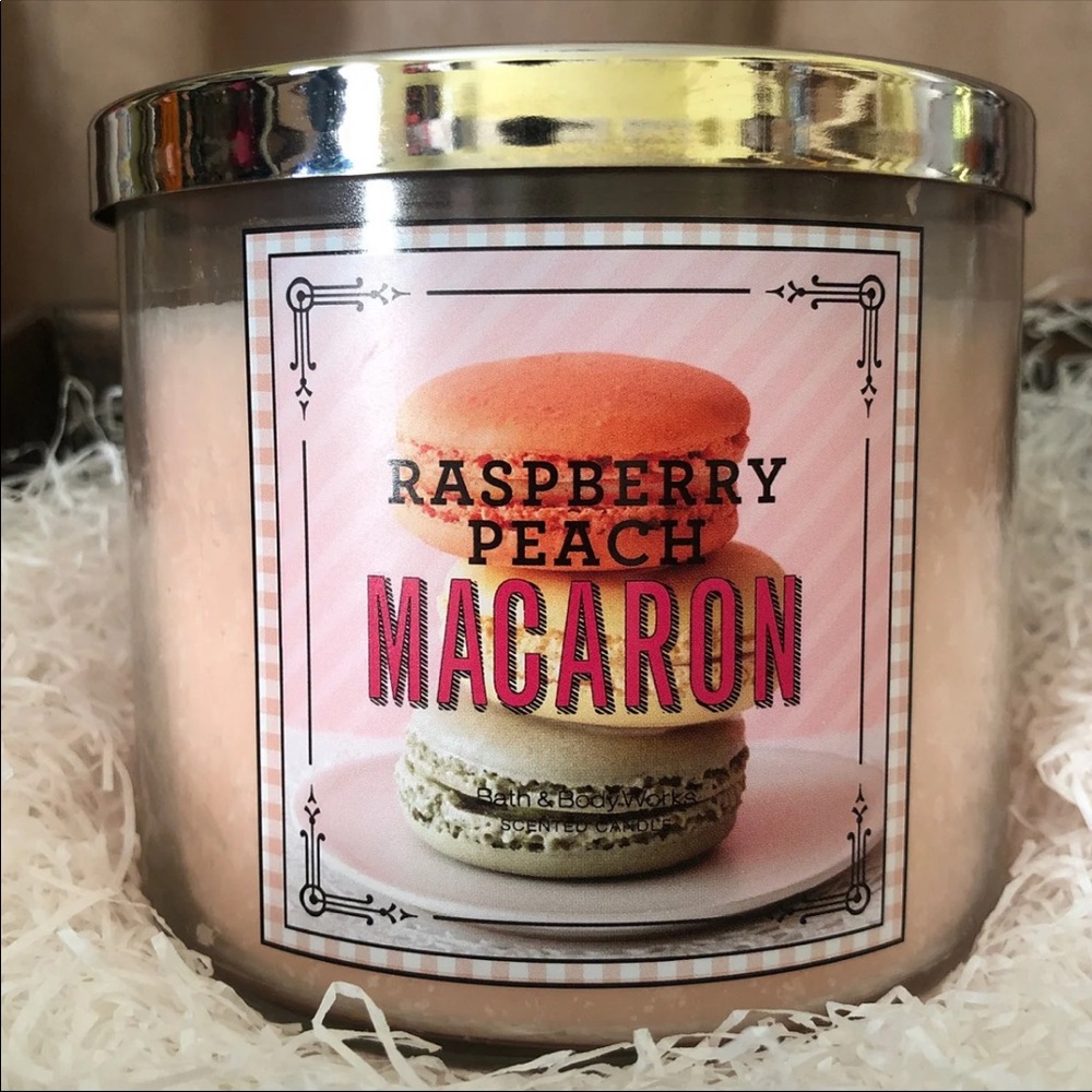 Raspberry Peach Macaron BBW candle